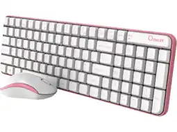 MediaMarkt Qware home office muis en toetsenbord (waterford) roze aanbieding