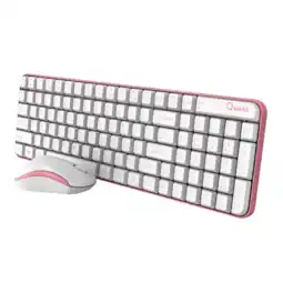 MediaMarkt Qware home office muis en toetsenbord (waterford) roze aanbieding