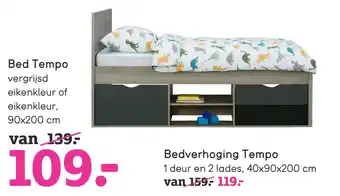 Leen Bakker Bed Tempo 90x200cm aanbieding