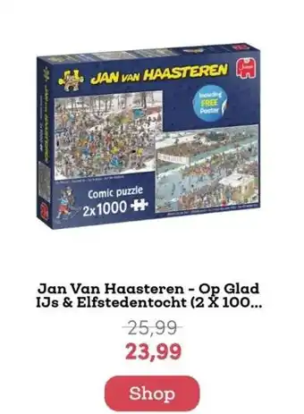 BookSpot Jan van haasteren - op glad ijs & elfstedentocht (2 x 1000 stukjes) aanbieding