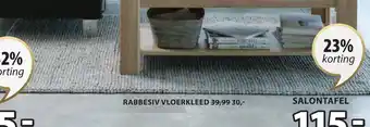 Jysk Rabbesiv vloerkleed aanbieding