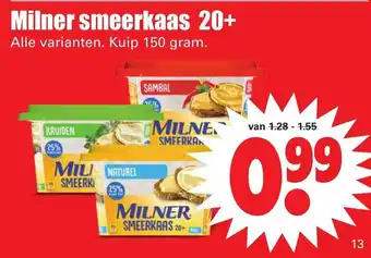 Dirk Milner Smeerkaas 20+ 150g aanbieding