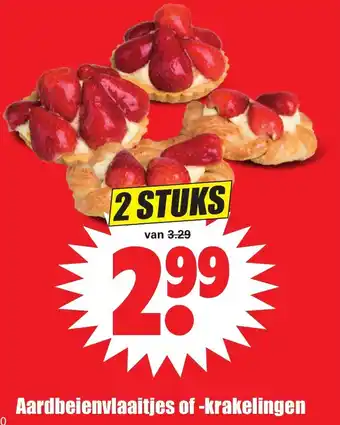 Dirk Aardbeienvlaaitjes of -krakelingen 2st aanbieding