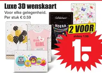 Dirk Luxe 3D wenskaart 2st aanbieding