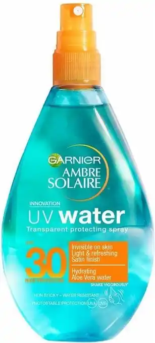 Drogisterij.net Garnier ambre solaire zonnebrand uv water spf30 aanbieding