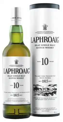 Gall & Gall Laphroaig 10 years single malt whisky 70cl aanbieding