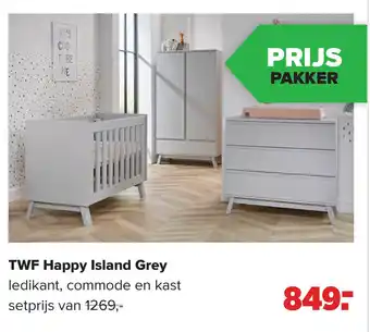 Baby-Dump Twf happy island grey aanbieding