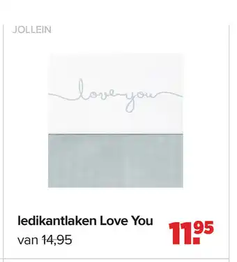 Baby-Dump Ledikantlaken love you aanbieding