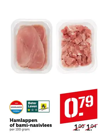 Coop Hamlappen of bami-nasivlees 100 gram aanbieding