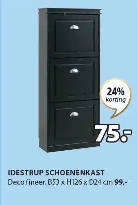 Jysk Idestrup schoenenkast aanbieding