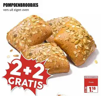 MCD Supermarkt Pompoenbroodjes aanbieding