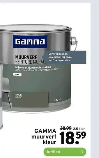 GAMMA Gamma muurverf kleur aanbieding