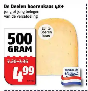 Poiesz De Deelen Boerenkaas 48+ 500 gram aanbieding