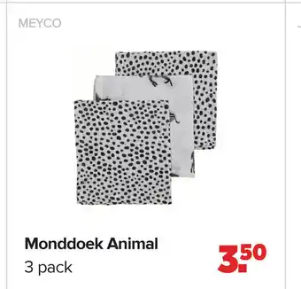 Baby-Dump Monddoek animal 3 pack aanbieding