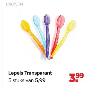 Baby-Dump Lepels transparant aanbieding