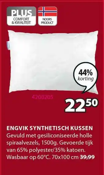 Jysk Engvik Synthetisch Kussen 44% Korting aanbieding