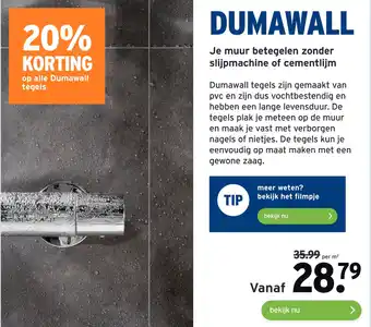 GAMMA Dumawall tegels aanbieding