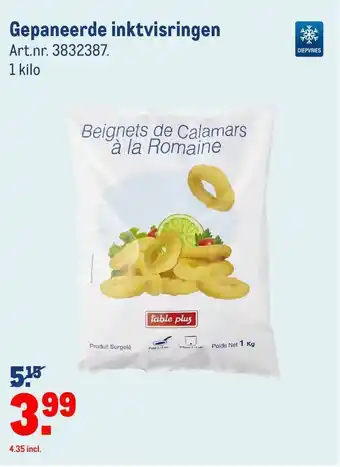 Makro Gepaneerde Inktvisringen aanbieding