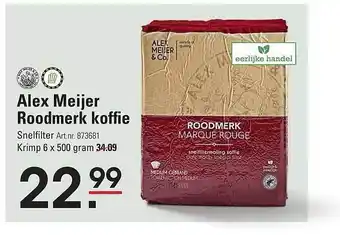 Sligro Alex meijer roodmerk koffie aanbieding