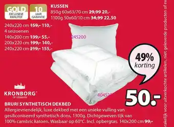 Jysk Bruri Synthetisch Dekbed 49% Korting aanbieding