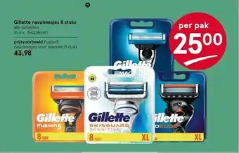 Etos Gillette navulmesjes 8 stuks aanbieding