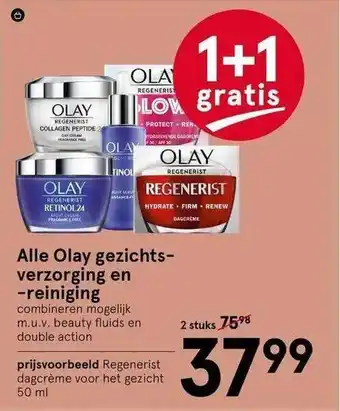 Etos Alle olay gezichtsverzorging en -reiniging 1+1 gratis aanbieding