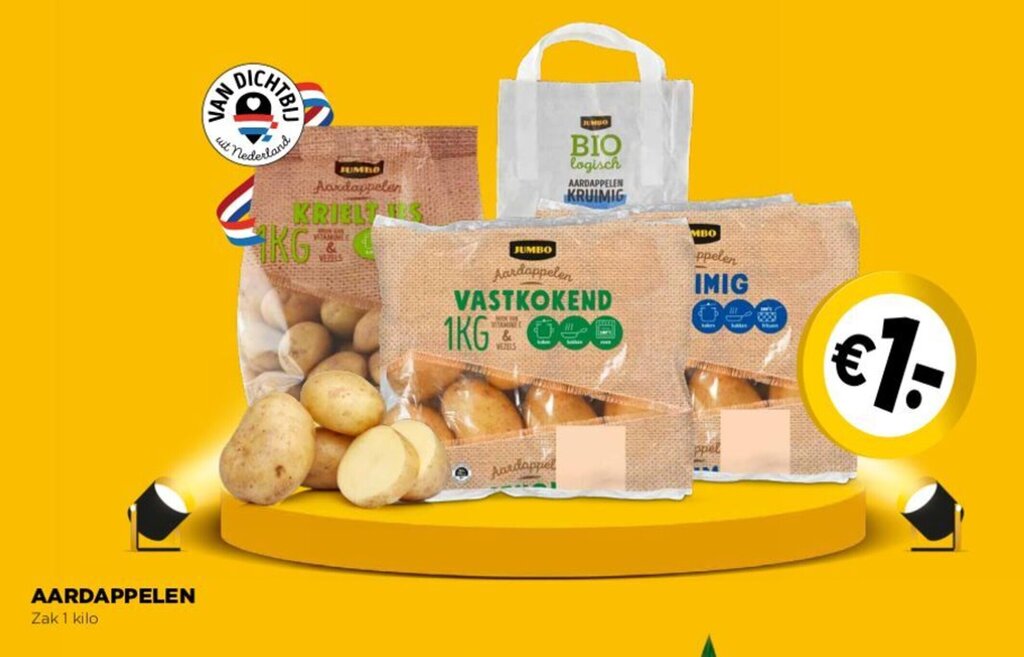 Aardappelen 1 kilo aanbieding bij Jumbo