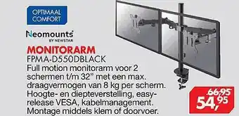 Vobis Neomounts monitorarm fpma-d550black aanbieding