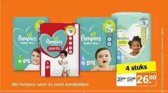 Albert Heijn Alle pampers luiers en pants enkelpakken aanbieding