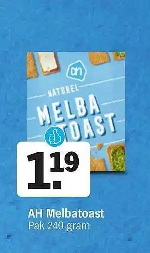 Albert Heijn Ah melbatoast aanbieding