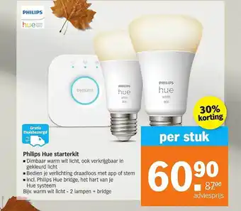 Albert Heijn Philips hue starterkit 30% korting aanbieding