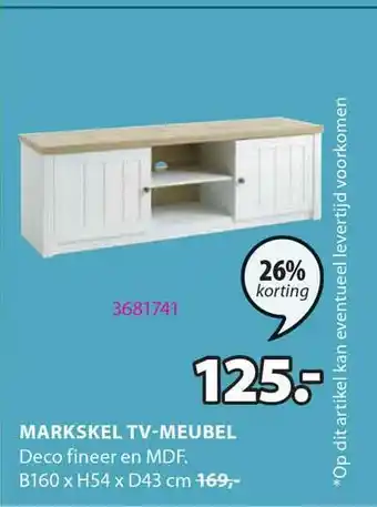 Jysk Markskel TV-Meubel 26% Korting aanbieding