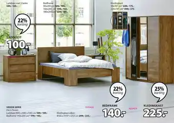 Jysk Vedde Serie : Ladekast, Bedframe Of Kledingkast Eiken 22% - 25% Korting aanbieding