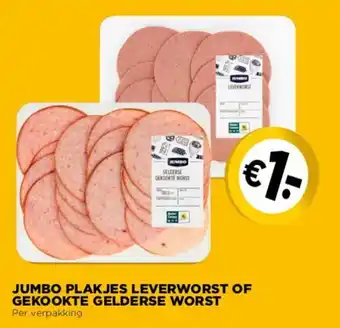 Jumbo Plakjes leverworst of gerookte gelderse worst aanbieding