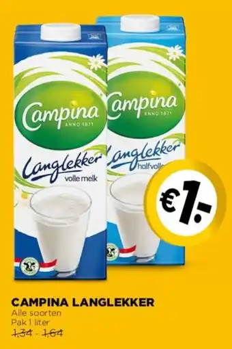 Jumbo Campina langlekker 1 liter aanbieding