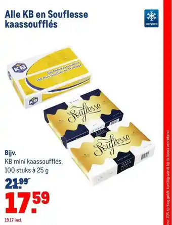 Makro Alle KB En Souflesse Kaassoufflés aanbieding