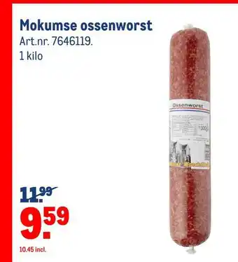 Makro Mokumse Ossenworst aanbieding