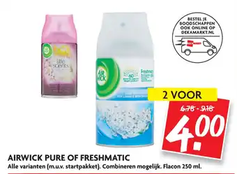 Dekamarkt Airwick Pure Of Freshmatic 250 ml aanbieding