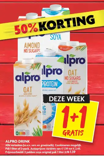 Dekamarkt Alpro Drink 1 liter aanbieding