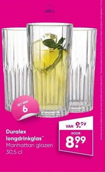 Big Bazar Duralex longdrinkglas** aanbieding