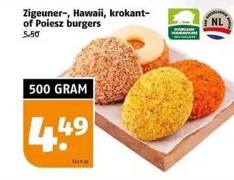 Poiesz Zigeuner-, hawaii, krokant- of poiesz burgers aanbieding