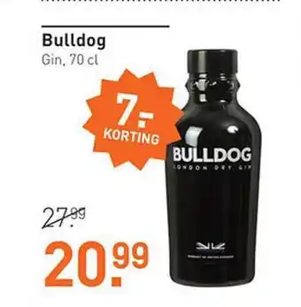 Gall & Gall Bulldog gin 7.- korting aanbieding