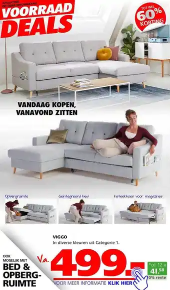 Seats and Sofas Viggo hoekbank aanbieding