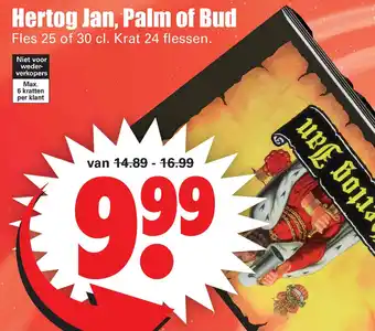 Dirk Hertog Jan, Palm of Bud aanbieding