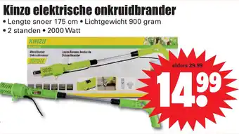 Dirk Kinzo elektrische onkruidbrander 175 cm aanbieding