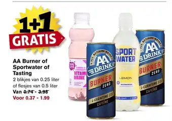 Hoogvliet AA Burner Sportwater of Tasting aanbieding