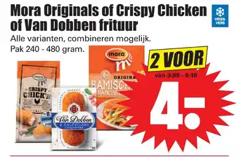 Dirk Mora Originals of Crispy Chicken of Van Dobben frituur 240-480 gram aanbieding