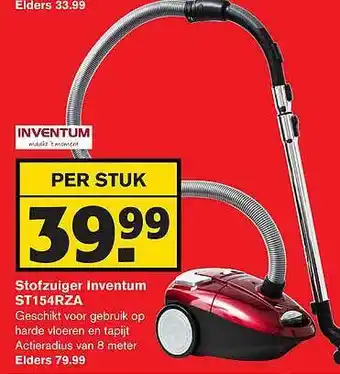 Hoogvliet Stofzuiger Inventum ST154RZA aanbieding