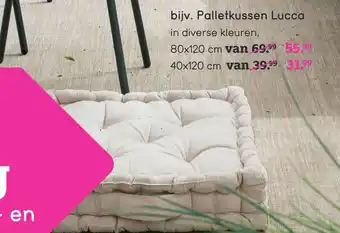 Leen Bakker Palletkussen Lucca 40x120 cm aanbieding