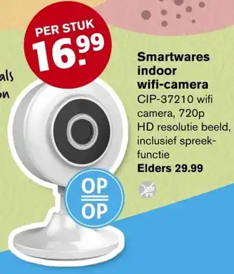 Hoogvliet Smartwares indoor wifi-camera aanbieding